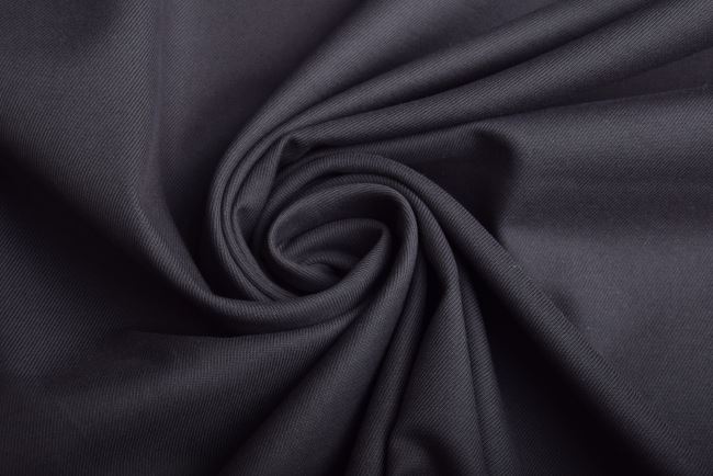 Stretch cotton fabric in dark gray brown color TI345