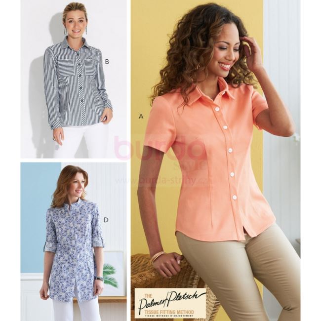Butterick cut for women's blouse in size 42-50 B6852-F5