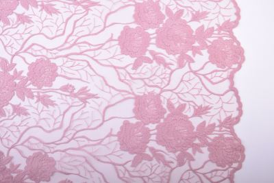 Lace in old pink color with flower motif CC8838/2018-013 (2)