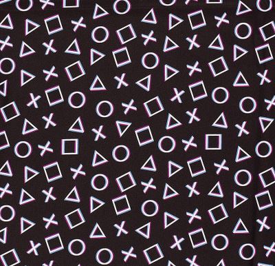 Softshell in black color with digital print of geometric shapes 20429/069 (1)