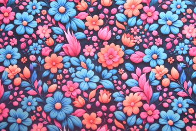 Softshell with custom digital print of tiny flowers SMT-SCP3036B