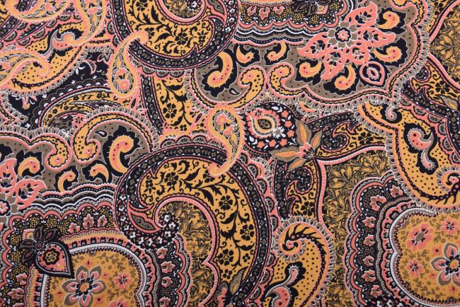 Viscose fabric with a print of decorative ornaments 20073/058