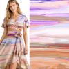 Viscose knit with digital print of colored stripes MI16725/613