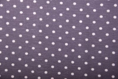 Cotton knit in gray color with a print of small dots 11800/068