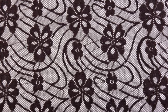 Lace in brown color with flower motif PE221