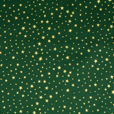 Christmas cotton fabric in green with star print 200222.1051 (1)