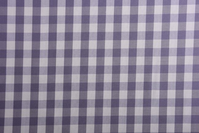 Cotton checkered fabric in gray color AP120