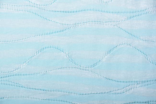 Knitwear in mint color with plastic wave pattern PAR184