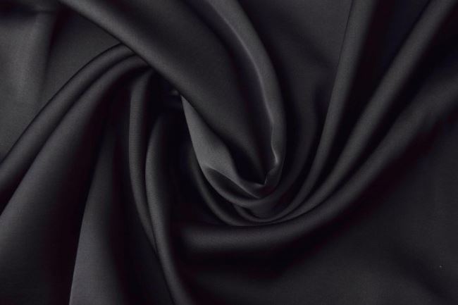 Viscose fabric in black with a silk appearance 0837/999