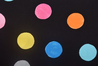 Viscose fabric in black with polka dot print MOR4029 (2)