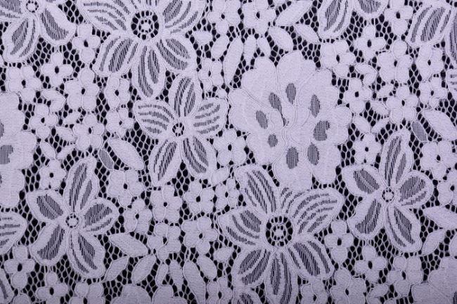 Lace in gray color with flower motif 2025/061