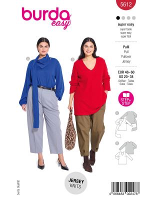 Cut for women's T-shirt in size 46-60 5612