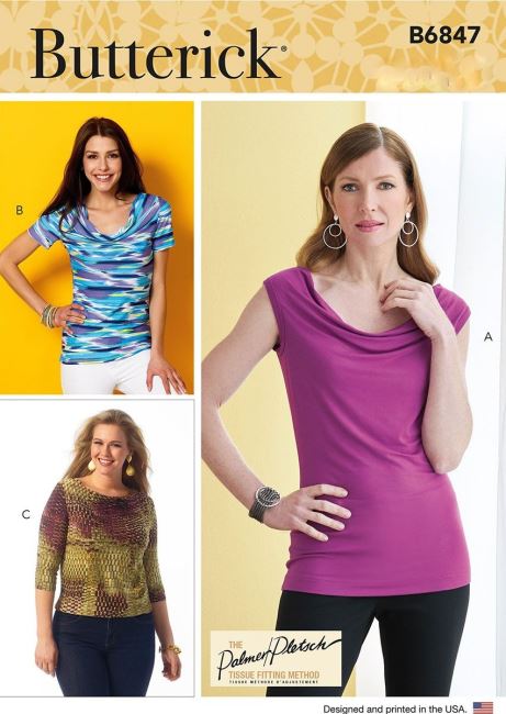 Butterick cut for women's blouse in size 42-50 B6847-F5