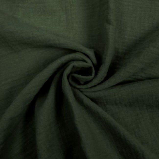 Muslin in dark green color 0698/214