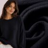 Knitted fabric in black 12295/2022CL22