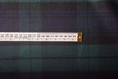 Coat fabric in dark blue with a check pattern TI2058 (5)