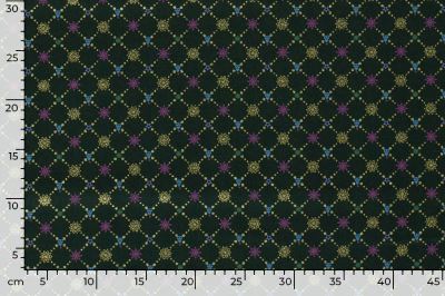 Christmas fabric made of cotton in green color with a decorative print 20740/028 (2)