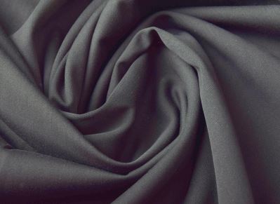 Cotton stretch satin in dark gray color MOR4236
