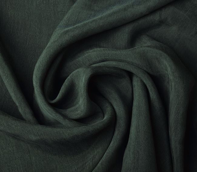 Cupro in dark green color with velvet surface QT007344