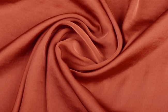 Functional knitwear of 2nd quality with shine in brick color MOR720309