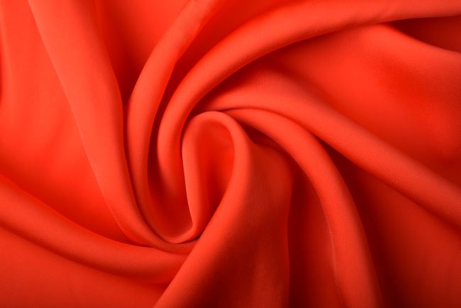 Viscose in orange color with gloss Q215