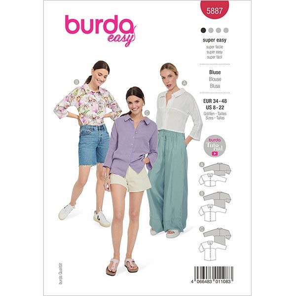 Women's blouse cut in size 34-48 5887