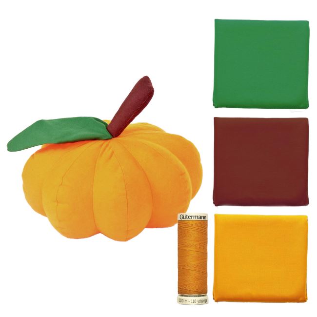 Autumn pumpkin sewing set in ochre color SET34