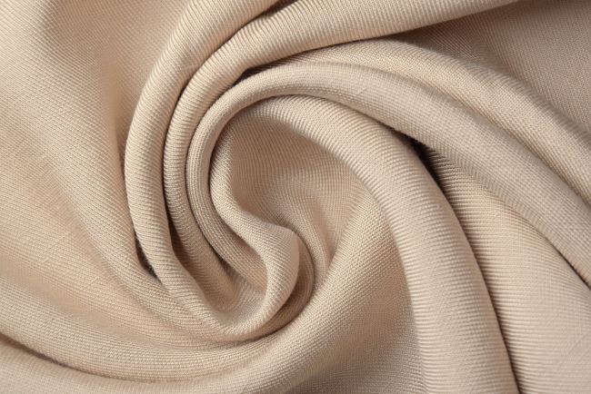 Viscose fabric with admixture of linen in beige color MI116