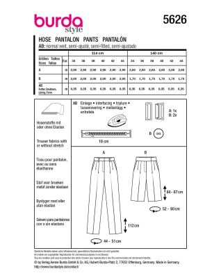 Cut for women's loose trousers in sizes 34-44 5626 (1)