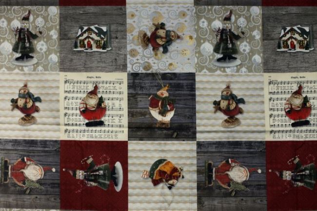 Christmas decorative fabric with digital print 1087/015