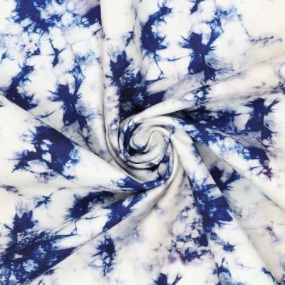 Canvas cover fabric with digital print of blue batik 20972/014 (3)