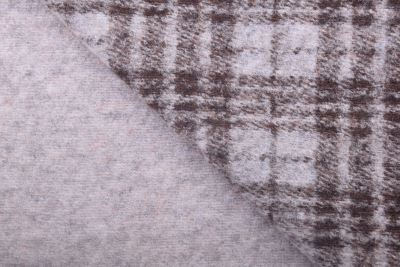 Wool coat knit with check motif NS3015