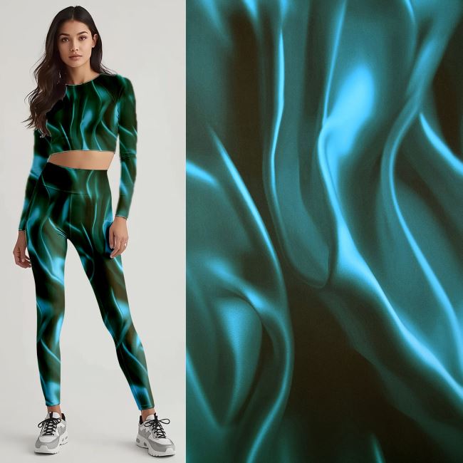 YOGA functional knitwear with digital abstract print SMT-AM4769D