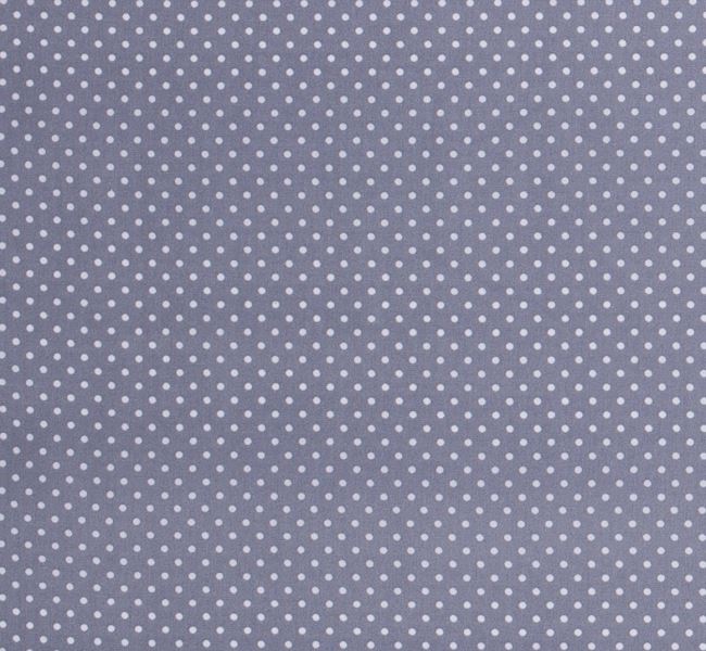 Cotton fabric in gray color with a print of small dots 05575/061