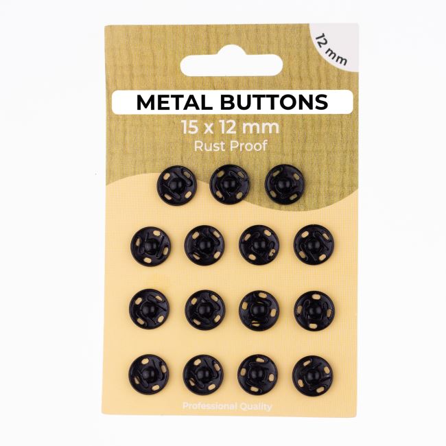 Patent - press button black color 12 mm 185594