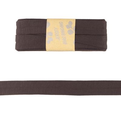 Viscose edging strip in brown color 187161