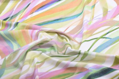 Viscose knit in white with a print of colored lines MI18247/905 (4)