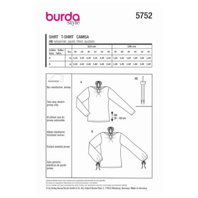 Cut for women's T-shirt in size 36-46 5752 (1)