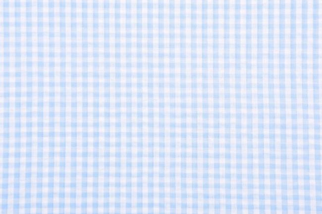Crested blouse with woven blue check pattern 13163/003