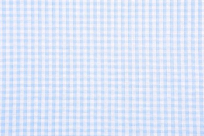 Crested blouse with woven blue check pattern 13163/003