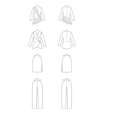 Butterick cut for women's set in size 18W-24W B6739-RR (1)