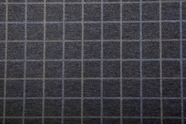 Patterned knit Punto di Prada in gray with check print DS-GL12