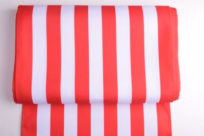 Lounger 43 cm wide with a print of red stripes LH01 (1)