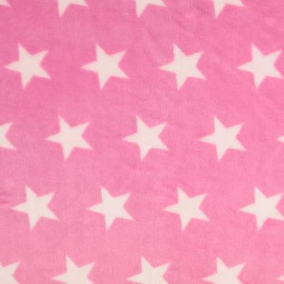 Flannel fleece in pink color with star pattern 200279.5018