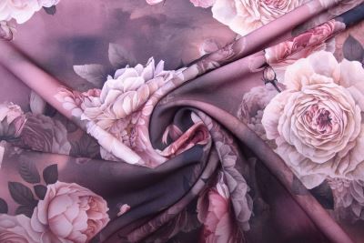 Barbie costume fabric in antique pink with digital flower print SMT-SF7457B (5)