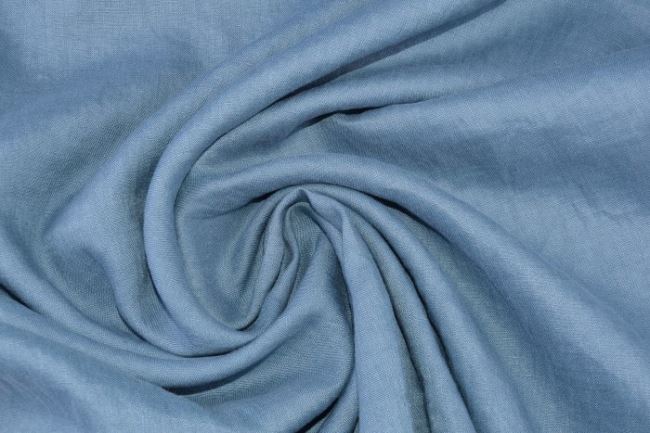 Washed linen in blue color 0872/677
