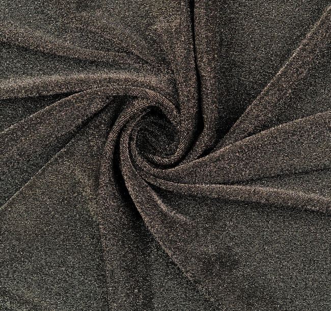 Formal knitwear in black with metallic silver fancy thread 211953.0100