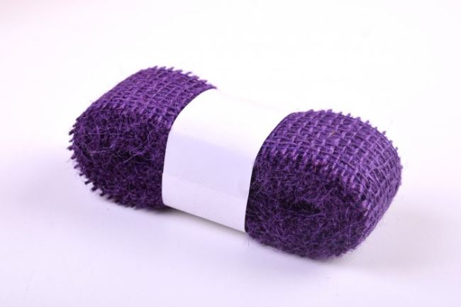 Jute ribbon in purple color 40mm 330133