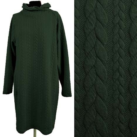 Knitwear in dark green color with braids 13423/201