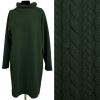 Knitwear in dark green color with braids 13423/201